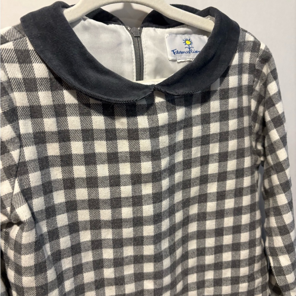 Florence Eiseman Dark Grey Checkered Flannel Dress